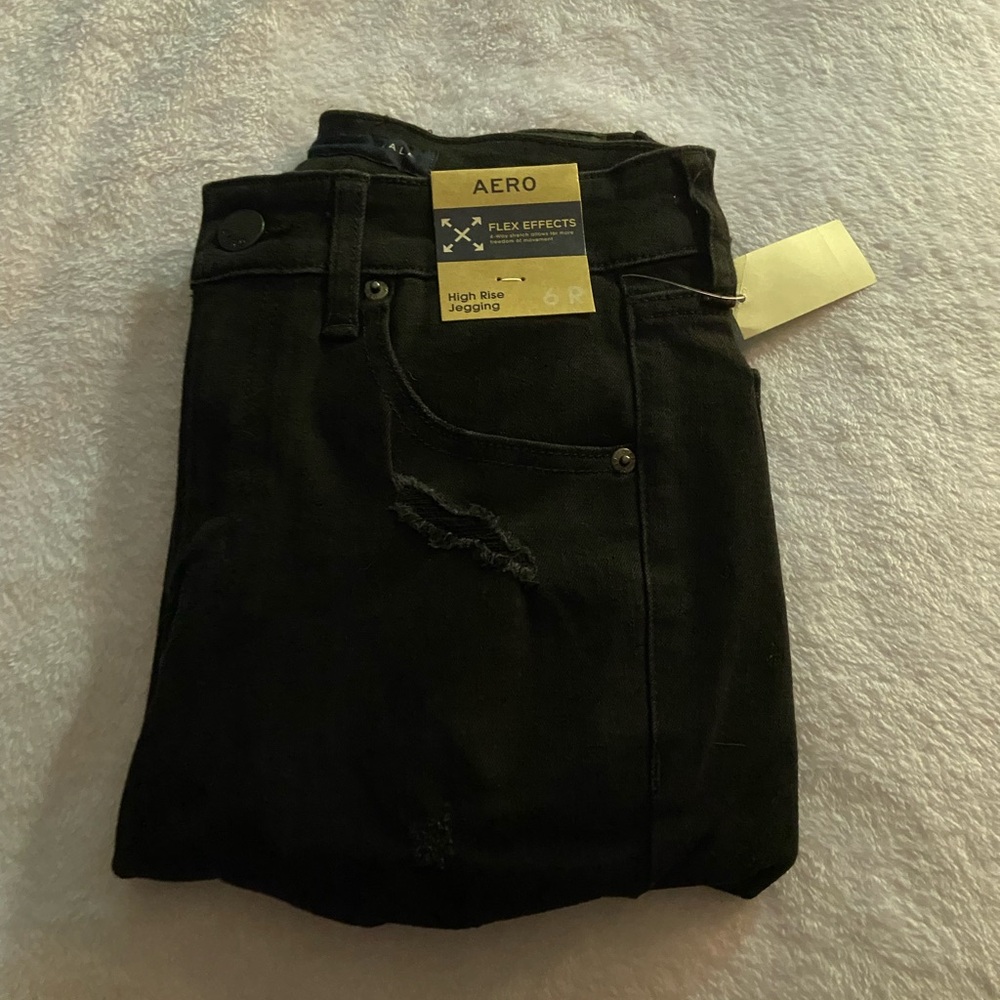 Aeropostale Women's High Rise Black Jeans